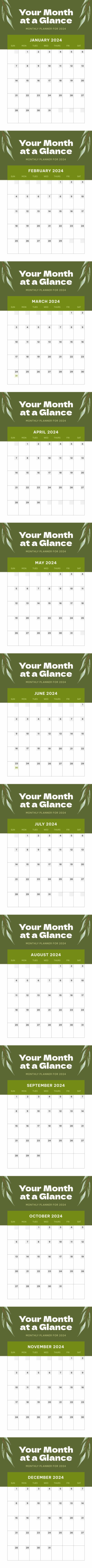 Monthly Calendar
