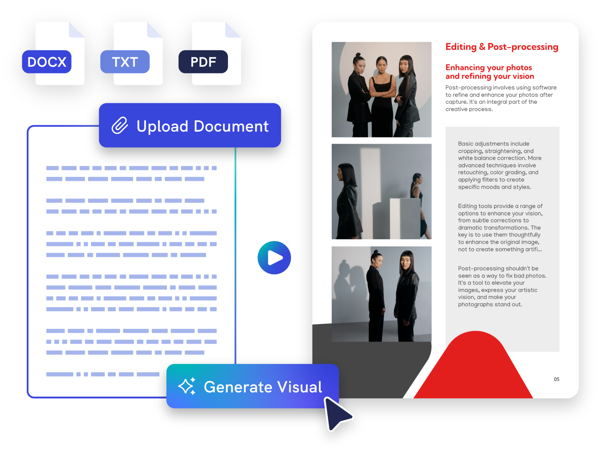 upload document and generate ebook instantly with piktochart ai