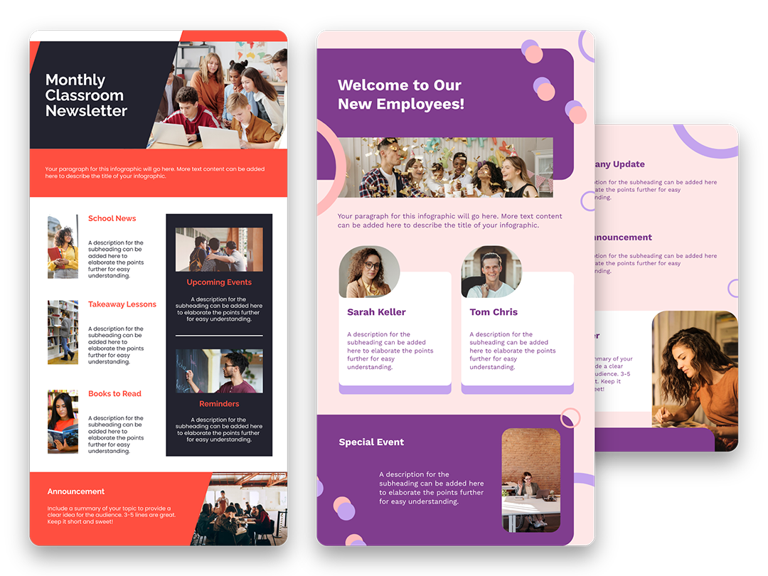 newsletter for personalization using piktochart ai