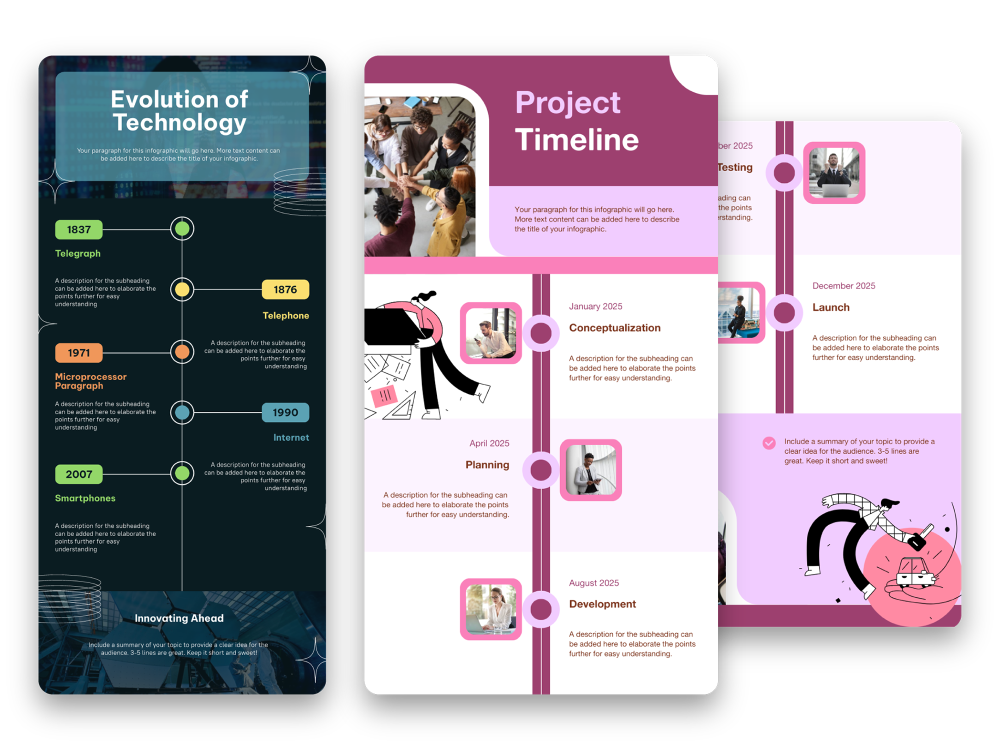 piktochart ai timeline templates
