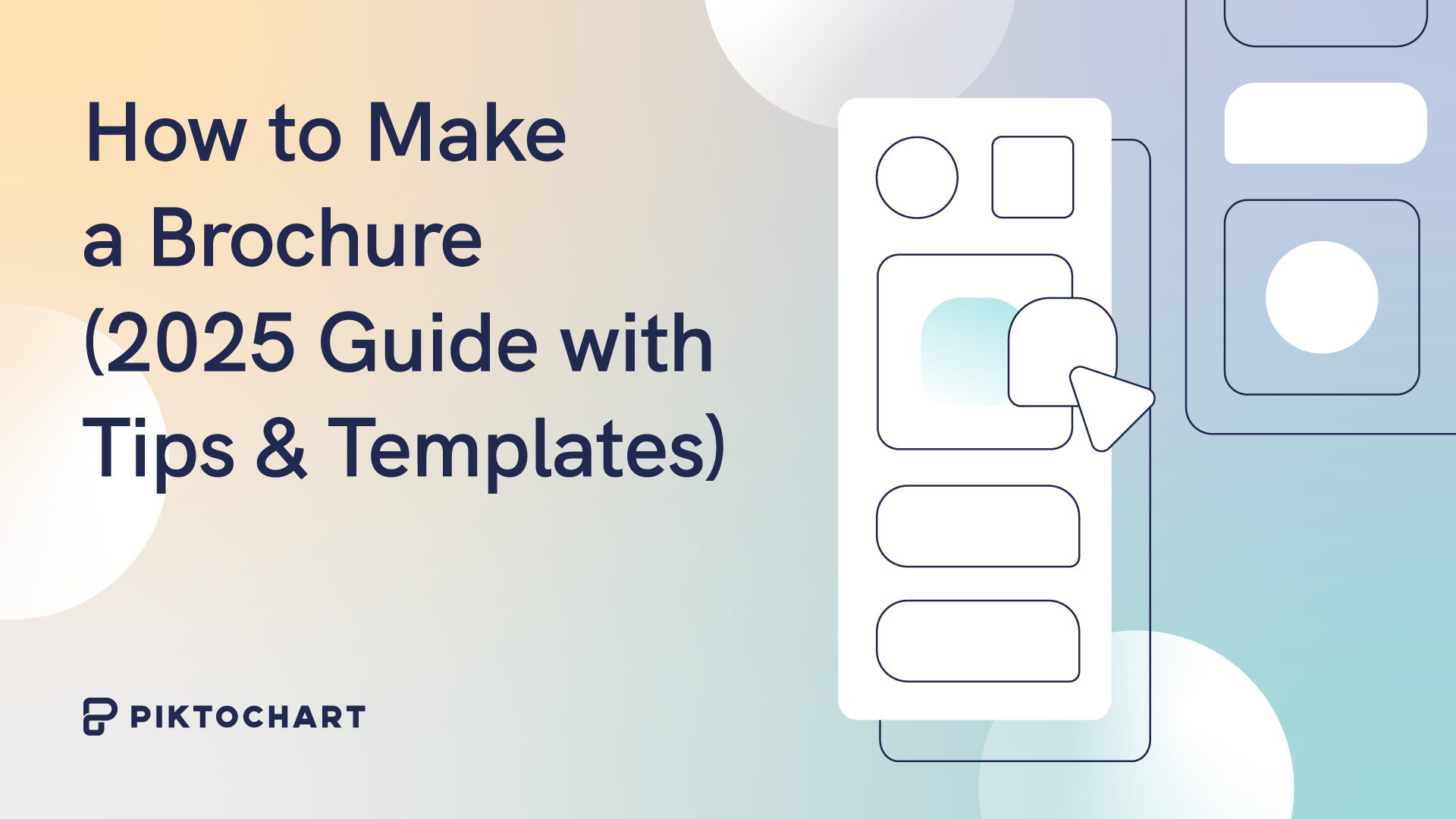 how to make a brochure, this is a featured image for an article on piktochart about how to make a brochure in 2025 with tips and templates