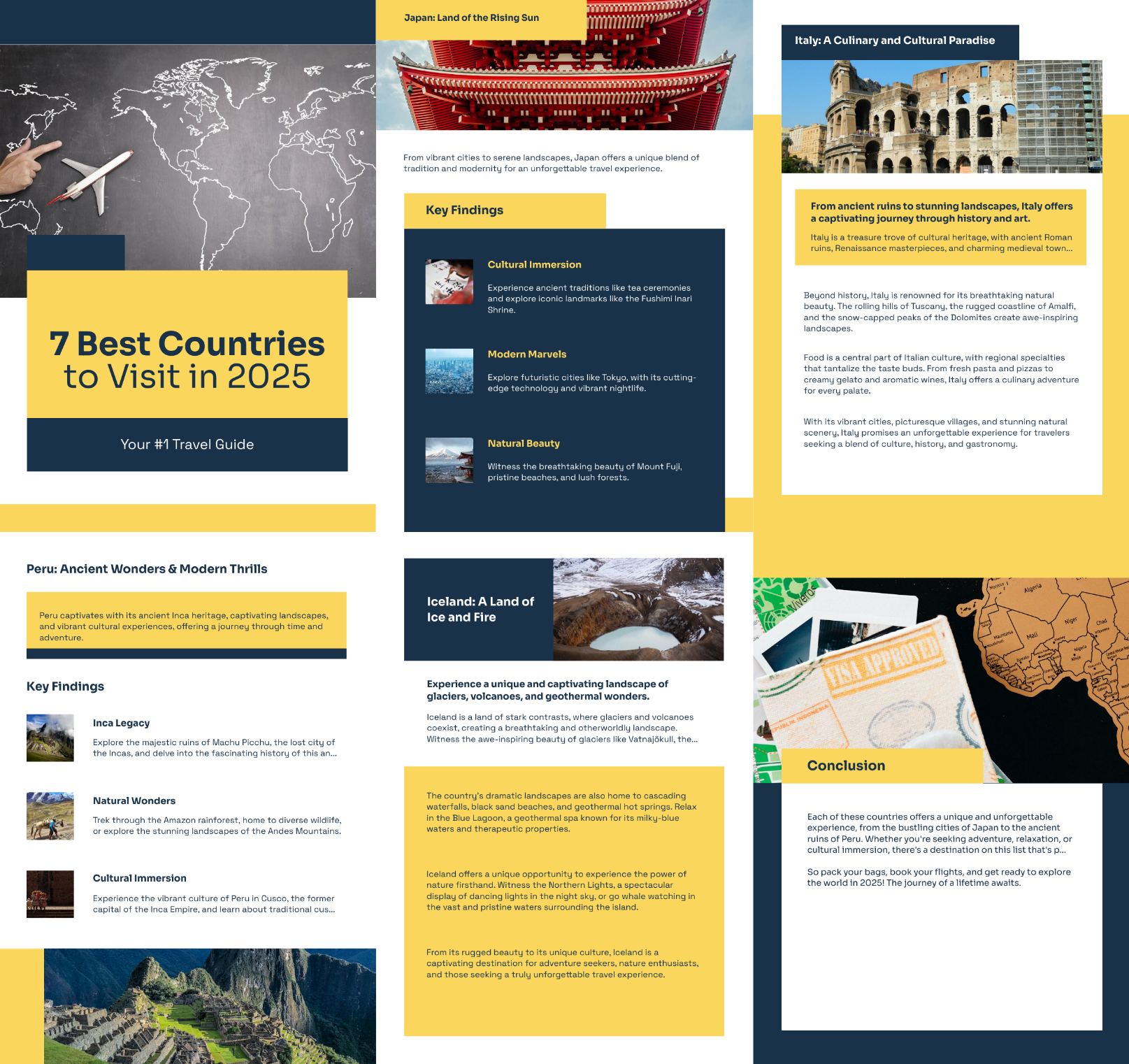 piktochart ai travel guide ebook template